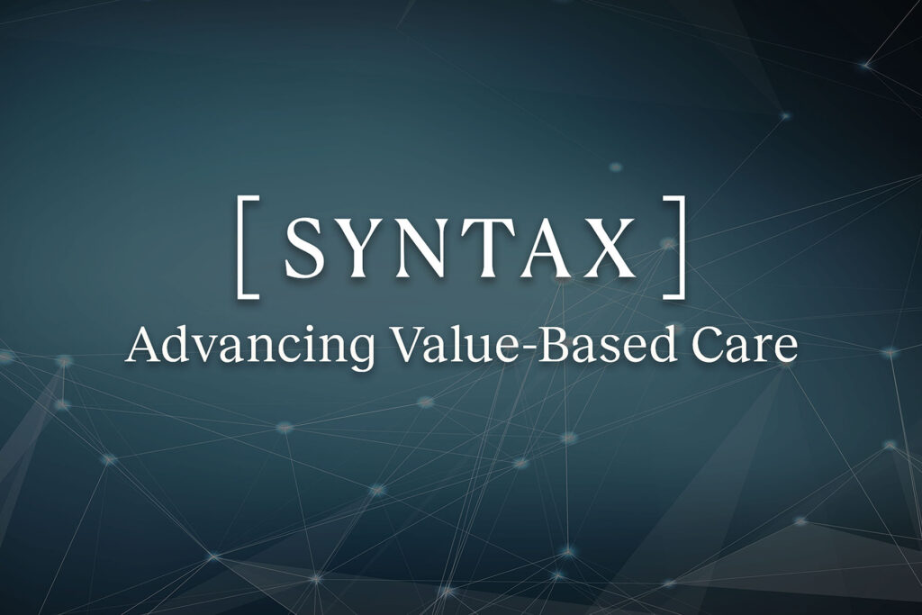 Syntax Health company logo with tagline Advancing Value-Based Care