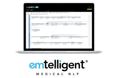 Screenshot of emtelligent’s emtelliPro a medical natural language processing tool