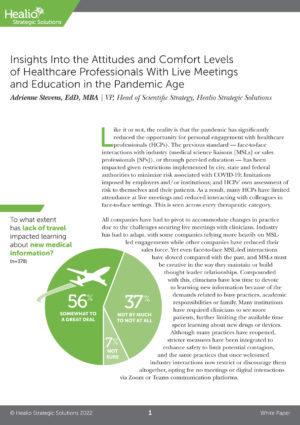Whitepaper: Healthcare Professionals’ Attitudes on Live Interactions