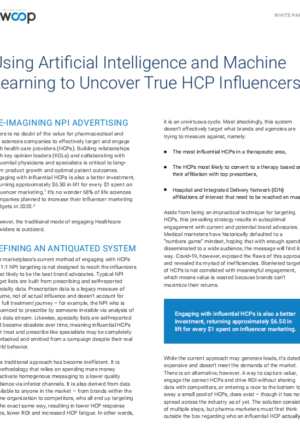 Whitepaper: Using Artificial Intelligence and Machine Learning to Uncover True HCP Influencers